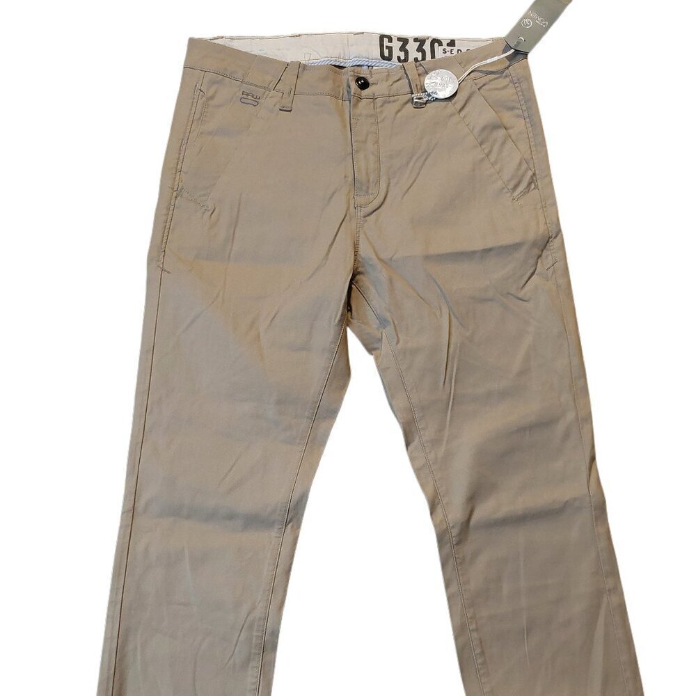G-Star Raw 3301 Laundry Bronson Loose Tapered Chino Twill Pants Trousers Sz 26 - Picture 4 of 11